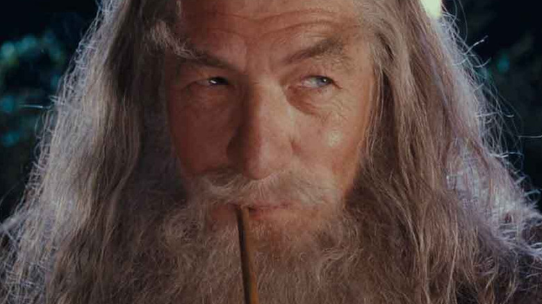 Gandalf with a smirk in his face